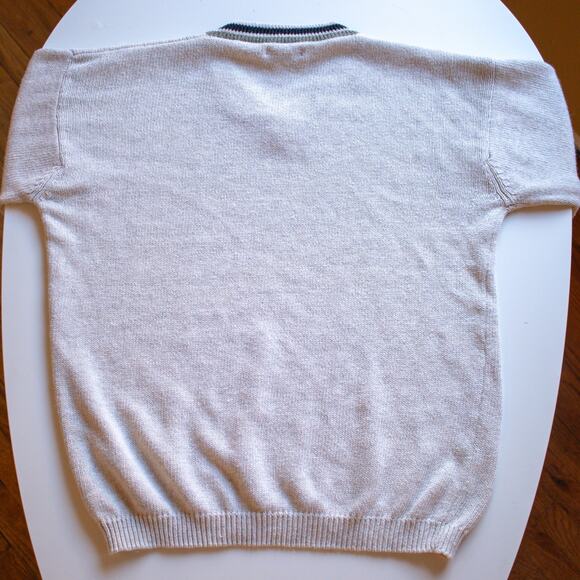 Vintage Cherokee Loose Fit Cream V-Neck Sweater Size XL - Picture 5 of 7